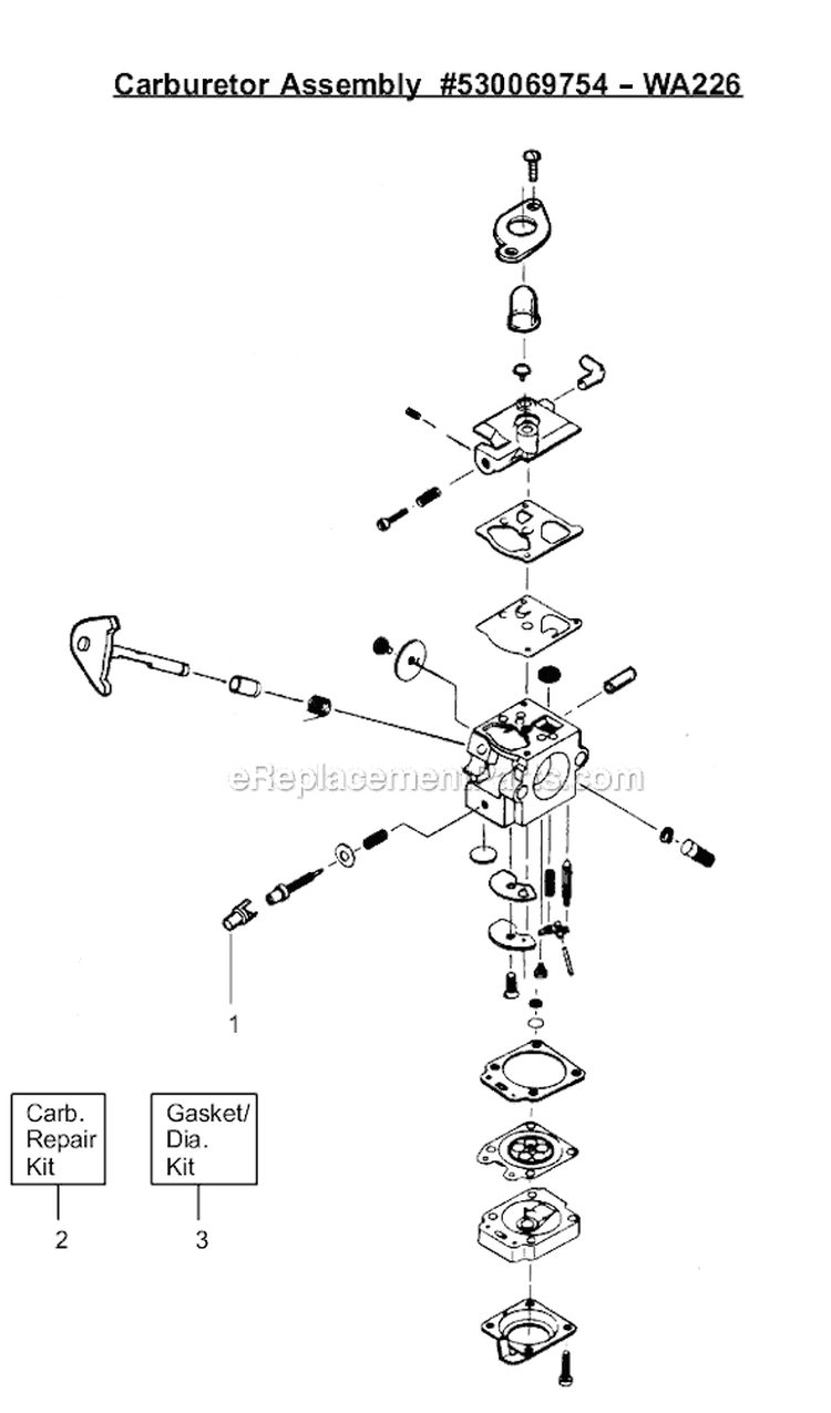 Page A Diagram and Parts List for TWISTNEDGE Type 1 Weed Eater Trimmer
